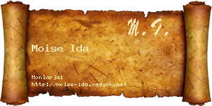Moise Ida névjegykártya